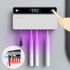 UV Toothbrush Holder Rechargeable Fast Drying Toothbrush Razor Storage Sterilizer With LED Display Bathroom Accessories